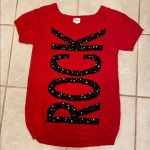 Justice sweater size 18 for girl or S for woman